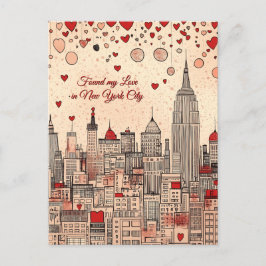 Cartão Postal Encontrei meu amor no Dia de os namorados Nova Ior