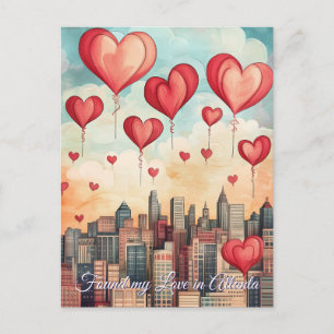 Cartão Postal Encontrei meu Dia de os namorados de Amor em Atlan