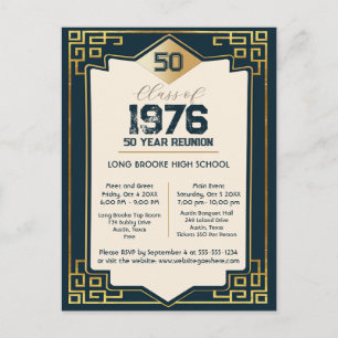Cartão Postal Encontro de 50 Anos da Turma de 1976 no Estilo Art