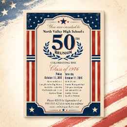 Cartão Postal Encontro de 50 anos de formatura estilo Americana