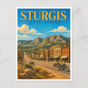 Cartão Postal Encontro de Motocicletas Sturgis Dakota do Sul Geo