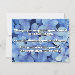 Cartão Postal Encorajamento à cotação positiva do Empath Warrior