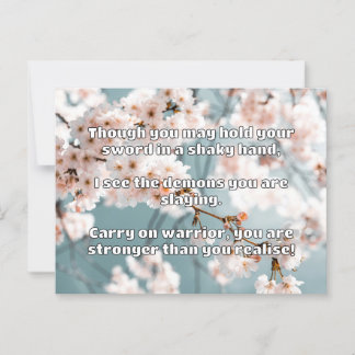 Cartão Postal Encorajamento à cotação positiva do Empath Warrior