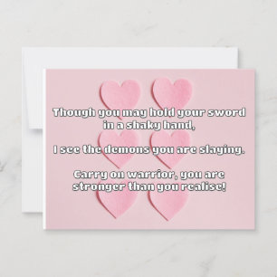 Cartão Postal Encorajamento à cotação positiva do Empath Warrior