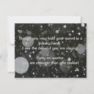 Cartão Postal Encorajamento à cotação positiva do Empath Warrior