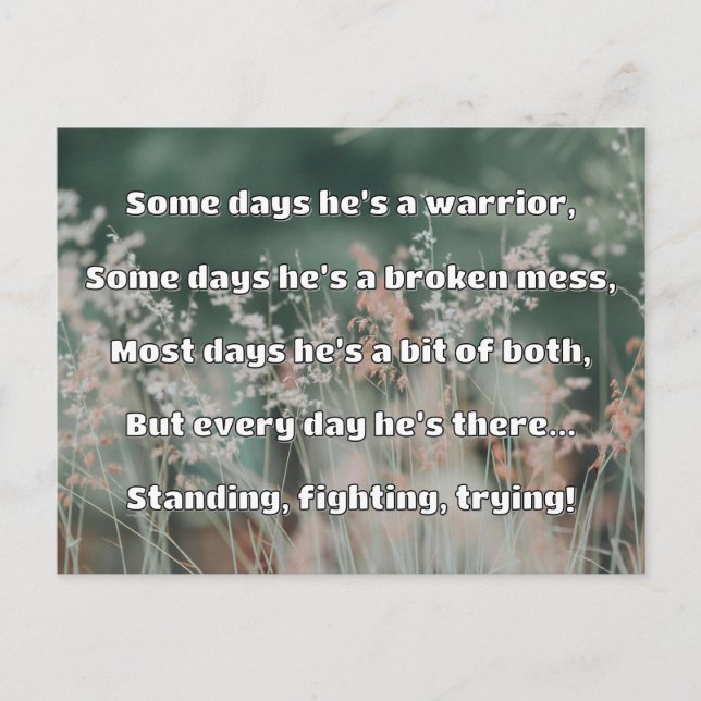 Cartão Postal Encorajamento de Cotação Positiva da Força Empath (Frente)