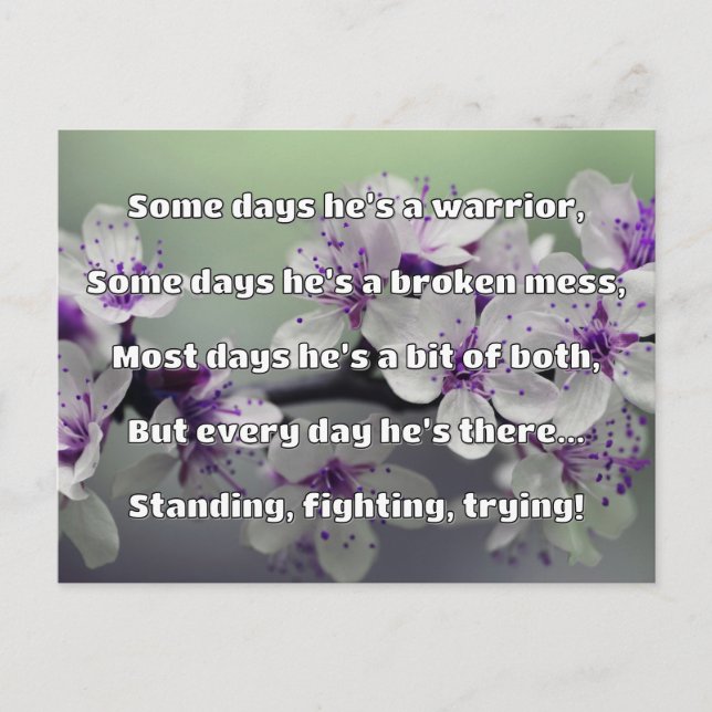 Cartão Postal Encorajamento de Cotação Positiva da Força Empath (Frente)