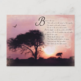 Cartão Postal Encorajamento de Salms Bíblia Inspiracional Verso
