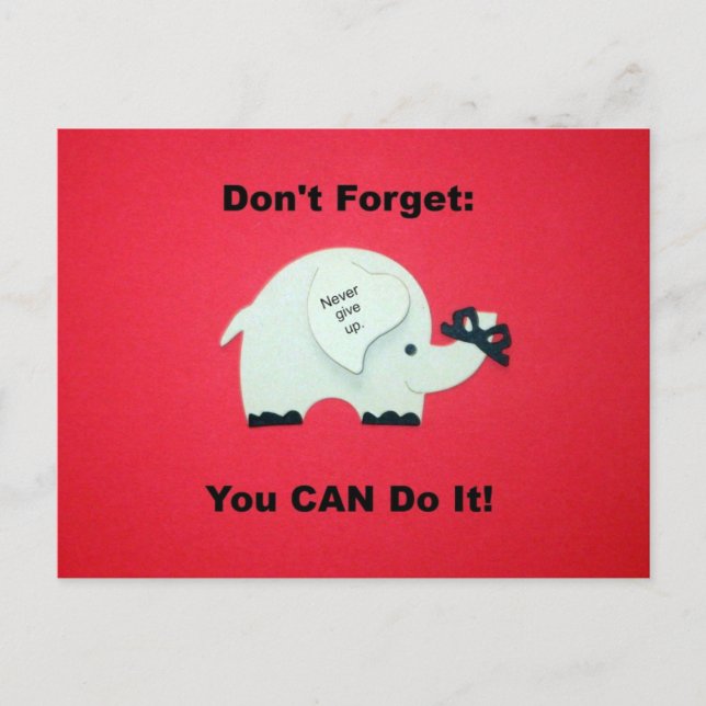 Cartão Postal Encorajamento: você pode fazer isso! (Frente)