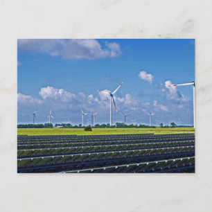 Cartão Postal Energia do alternativo - Solar e Vento