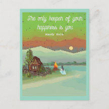 ENERGIA SUMER com cabanas no céu azul e num lago