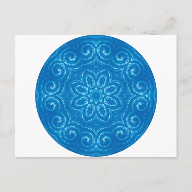 Cartão Postal Energy Mandala - Azul (Frente)