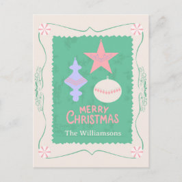 Cartão Postal Enfeite de Natal de Açúcar Personalizável Editável