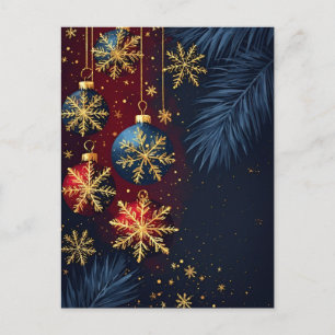 Cartão Postal Enfeite de Natal Elegante