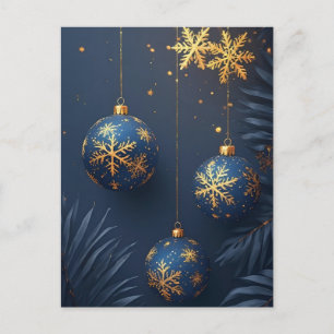 Cartão Postal Enfeite de Natal Elegante para as Festas