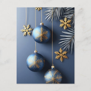 Cartão Postal Enfeite de Natal Elegante para as Festas