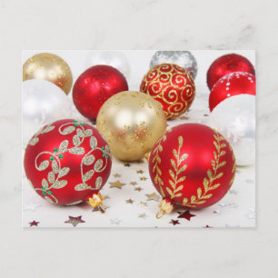 Cartão Postal Enfeites de Natal