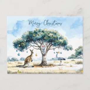 Cartão Postal Enfeites de Natal de Árvore de Goma com Canguru, C