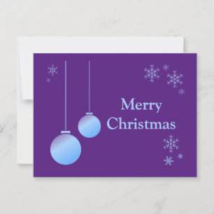 Cartão Postal Enfeites de natal modernos e flocos de neve