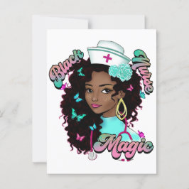Cartão Postal Enfermagem de melanina de enfermeira negra