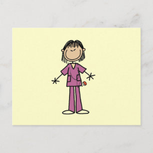 Cartão Postal Enfermeira asiática de punho feminino