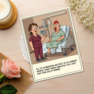 Cartão Postal Enfermeira Conversando Com Paciente Cabeça de Fran