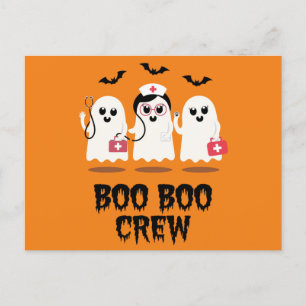 Cartão Postal Enfermeira Cute Ghost Enfermeira