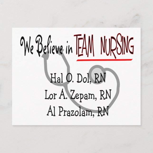 Cartão Postal Enfermeira Enfermeira Enfermeira Engraçada T-Shirt (Frente)