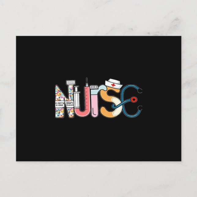 Cartão Postal Enfermeira Engraçada (Frente)