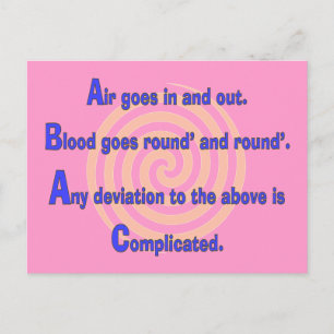 Cartão Postal Enfermeira engraçada ou presentes respiratórios da