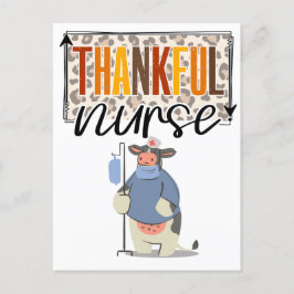 Cartão Postal Enfermeira grata por ação de graças enfermeira de 