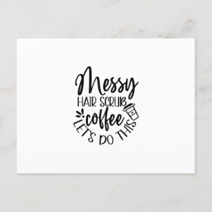 Cartão Postal Enfermeira Presente Cabelo Mensageiro Esfregar Caf