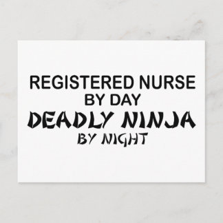 Cartão Postal Enfermeira Registrada Morta Ninja