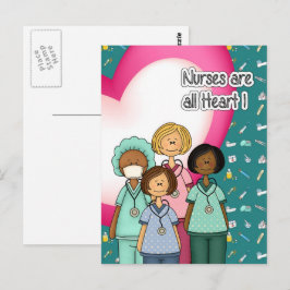 Cartão Postal Enfermeiras são todas do coração