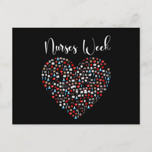 Cartão Postal Enfermeiras Semana. Feliz Semana Nacional de Enfer
