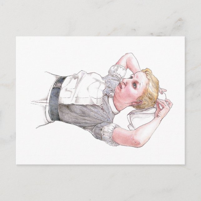 Cartão Postal Enfermeiro Do Hospital Middlesex Que Se Vestia Par (Frente)