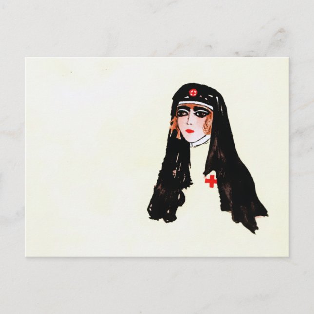 Cartão Postal Enfermeiro Vintage (Frente)