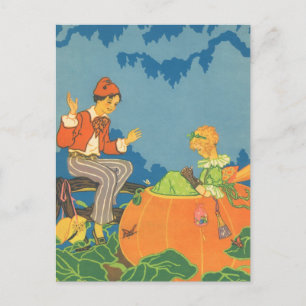 Cartão Postal Enfermeiro Vintage Rhyme, Peter Peter Pumpkin Eate