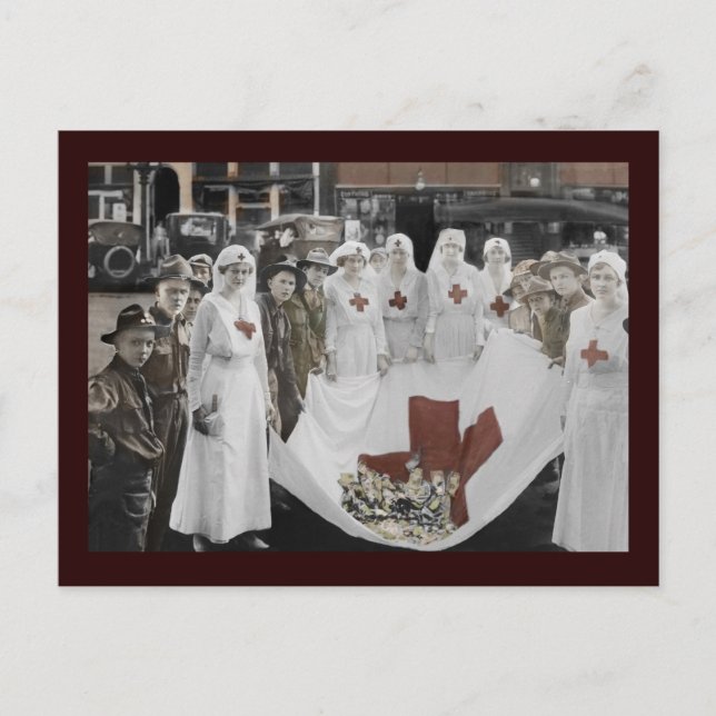 Cartão Postal Enfermeiros e Voluntários para Jovens Reúnem Doaçõ (Frente)