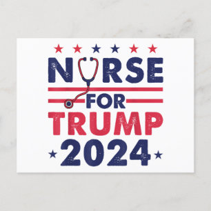 Cartão Postal Enfermeiros Retroativos Para Trump 2024 America St