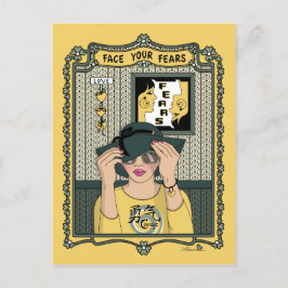 Cartão Postal Enfrente seus temores - C_ Postcard