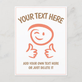 Cartão Postal Enganando Emoji Enfrentando Dois polegares Para Ci