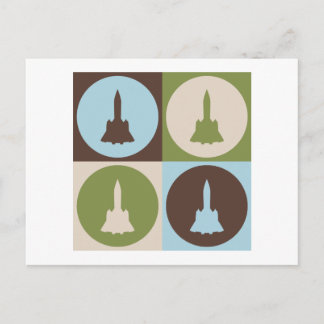 Cartão Postal Engenharia Aeroespacial de pop Art