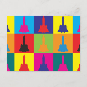 Cartão Postal Engenharia Aeroespacial Pop Art