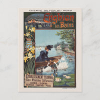 Enghien les Bains França Poster vintage 1900