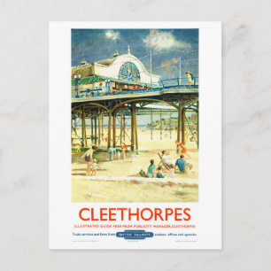Cartão Postal England Cleethorpes Restaurado Poster de Viagens v