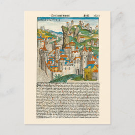 Cartão Postal England Nuremberg Chronicle 1493 Livro Antigo Medi