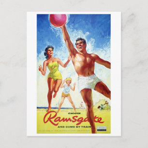 Cartão Postal England Ramsgate Restaurou Poster de Viagens vinta