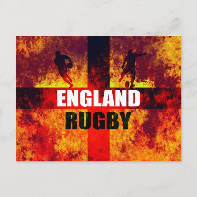 Cartão Postal England Rugby (Frente)