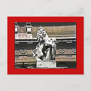 Cartão Postal England The London Buckingham Palace Road Lion 198